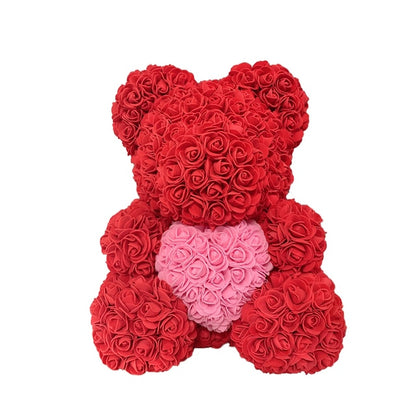 Care Heart Rose Bear