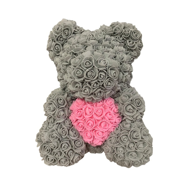 Care Heart Rose Bear