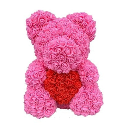 Care Heart Rose Bear